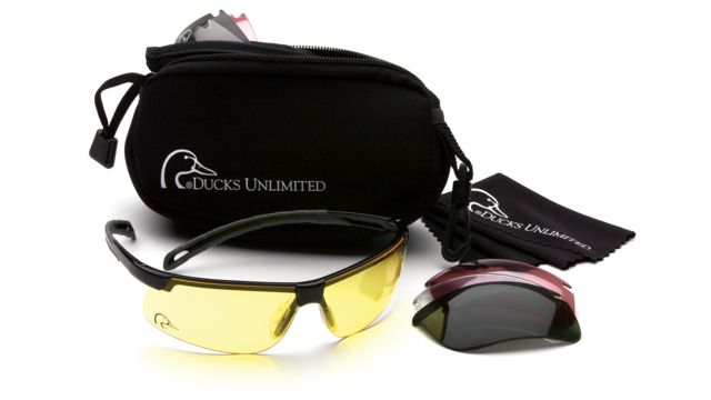 Ducks Unlimited Shooting Eyewear RedYellow Clear Black Lens Black Frame - Ducks Unlimited
