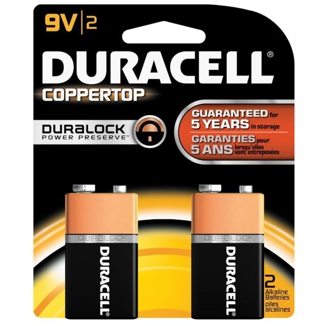 Duracell Coppertop Battery 9 Volt 2 Pack MN1604B2Z - Duracell
