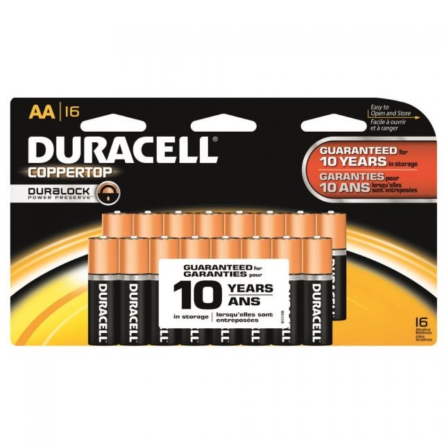 Duracell Coppertop Battery AA 16 Pack MN1500B16Z16 - Duracell