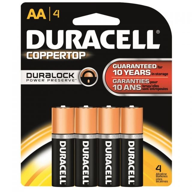 Duracell Coppertop Battery AA 4 Pack MN1500B4Z - Duracell