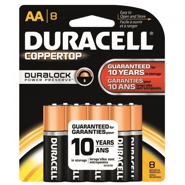 Duracell Coppertop Battery AA 8 Pack MN1500B8Z - Duracell