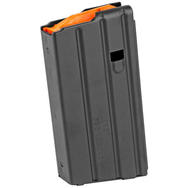 amag SS AR-15 Rifle Magazine .350 Legend 20 Round Black W/ Orange Follower Detachable 1 Pack Stainless Steel 20RD Ammo