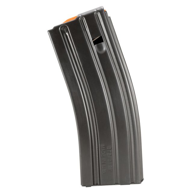 D Duramag Stainless Steel Magazine Crimped From 30 Round To 5 Round SS Spring CPD Plate 5.56mm/.223/300BLK 5RD Matte Black/Orange Ammo