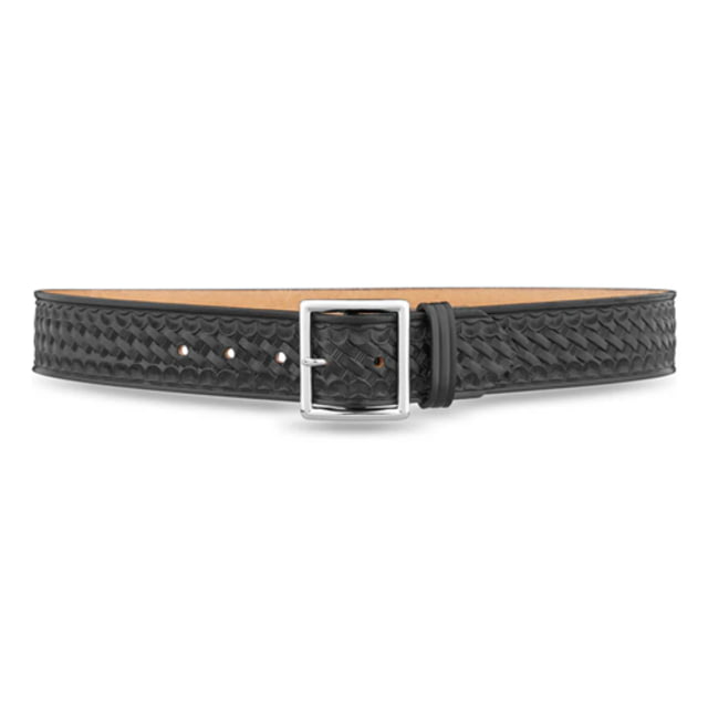 DutyMan 1-3/4inch Basketweave Leather Garrison Belt With Nickel Buckle