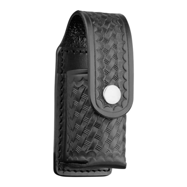 DutyMan Basketweave Leather 2 oz Mace Holder Silver Snaps - Dutyman