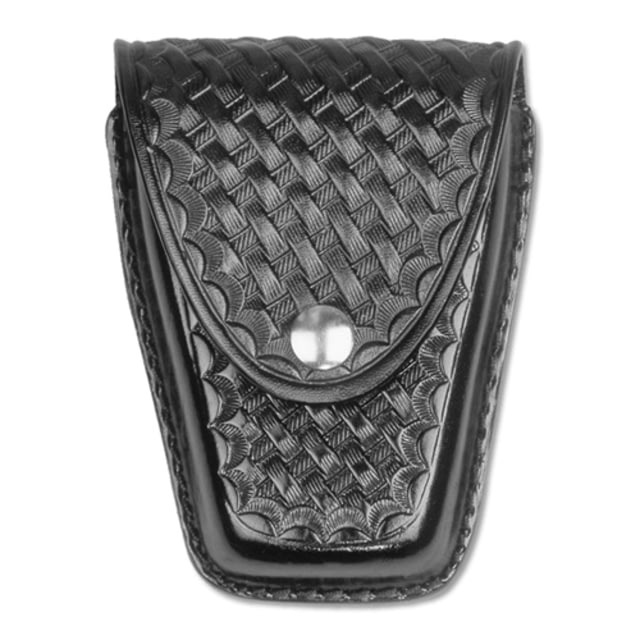 DutyMan Basketweave Leather Standard Closed Single Cuff Case Silver - Dutyman