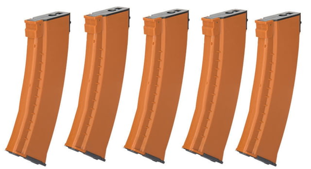 E&L Manufacturing 74N Mid-Cap 120 Rounds Rifle Magazine Box Set 5 Pieces Orange 120