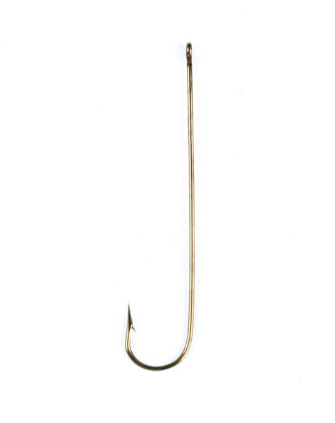 Eagle Claw Cricket Aberdeen Hook Non-Offset Ringed Eye Long Shank Light Wire Bronze A-Pack Hooks 215A-4