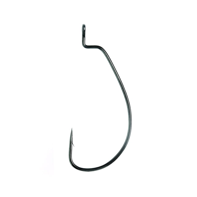 Eagle Claw Lazer Sharp Value Series Extra Wide Gap Worm Hook Platinum Black Size 4/0 15 per Pack