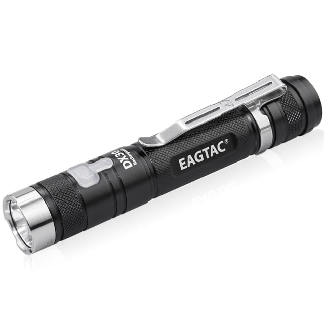 EAGTAC DX30LC2-R Rechargeable Flashlight XP-L HI V2 NW LED 1084lm Black - Eagtac