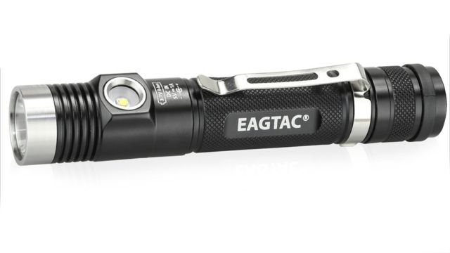 EAGTAC DX30LC2-SR Color Side-LED Rechargeable Flashlight XP-E2 Green w/ XPL HI LED 263lm w/ 1160lm Black DX30LC2SR-XPE2GRN-SDXPLHICWREG - Eagtac