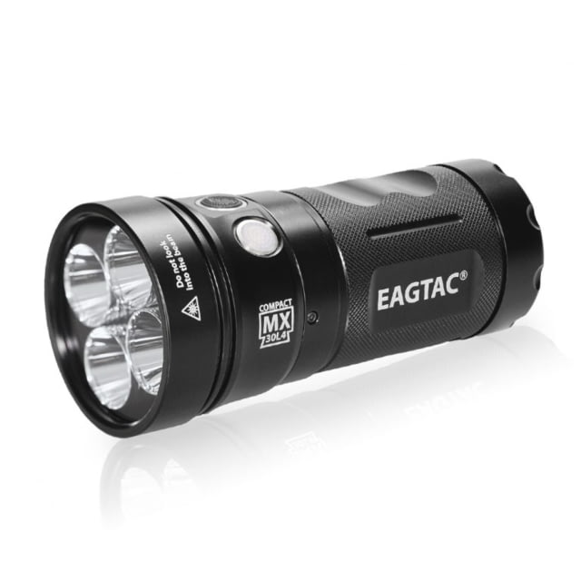 EAGTAC MX30L4-C Base Flashlight 4 Nichia 219C CRI92 4000K LED 3300lm Black MX30L4C-4219C-BASE-NW - Eagtac