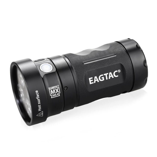 EAGTAC MX30L4-XC Base Flashlight 12 Nichia 219C CRI-92 4000K LED 4000lm Black MX30L4XC-12219C-BASE-NW - Eagtac