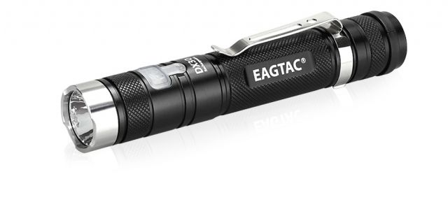 EAGTAC Rechargeable DX30LC2-R 1160 Lumen LED Flashlight Black DX30LC2R-XPLHIBSCW - Eagtac