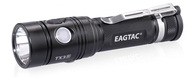 EAGTAC TX3L Base XJP70.2 CW 3000 Lumen USB Rechargeable 18650 Led Flashlight Black - Eagtac