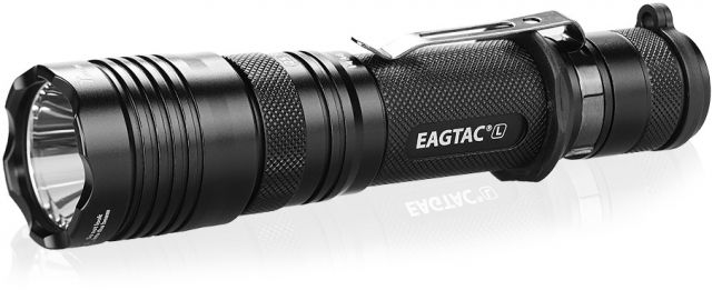 EAGTAC USB Rechargeable T25LR XHP35 HI 385 Meter Tactical Flashlight KIT Medium Black 1870 lm - Eagtac