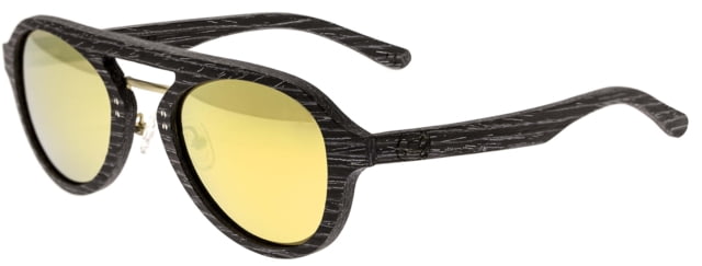 Earth Wood Cruz Polarized Sunglass Black Stripe/Gold One Size - Earth Wood