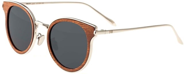 Earth Wood Derawan Sunglasses Red Rosewood Frame Black Lens Polarized One Size - Earth Wood