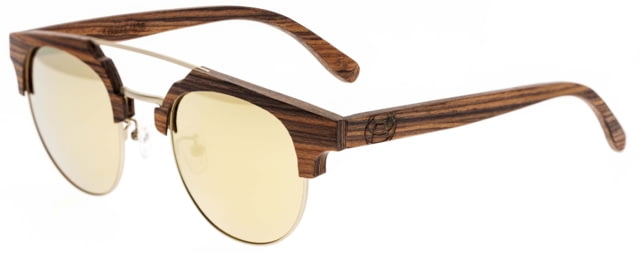 Earth Wood Kai Polarized Sunglass Brown Stripe/Gold One Size - Earth Wood