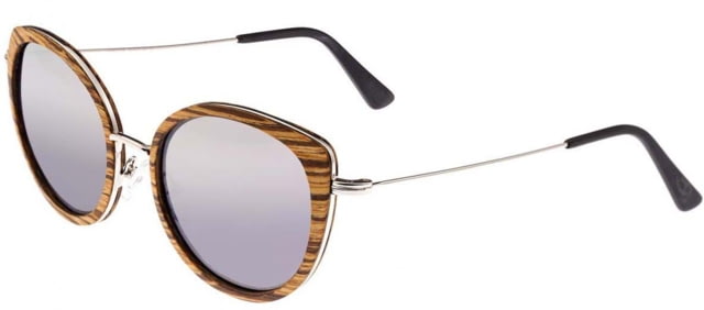 Earth Wood Oreti Polarized Sunglass Zebrawood/Purple One Size - Earth Wood