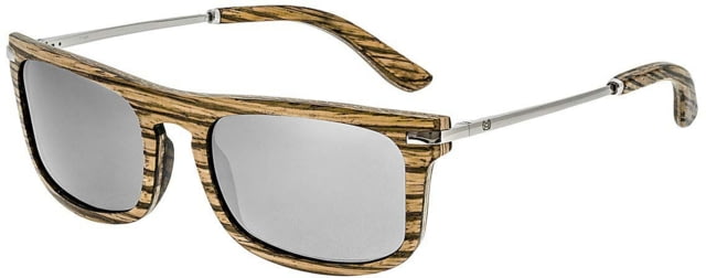 Earth Wood Queensland Polarized Sunglass Zebrawood/Grey One Size - Earth Wood