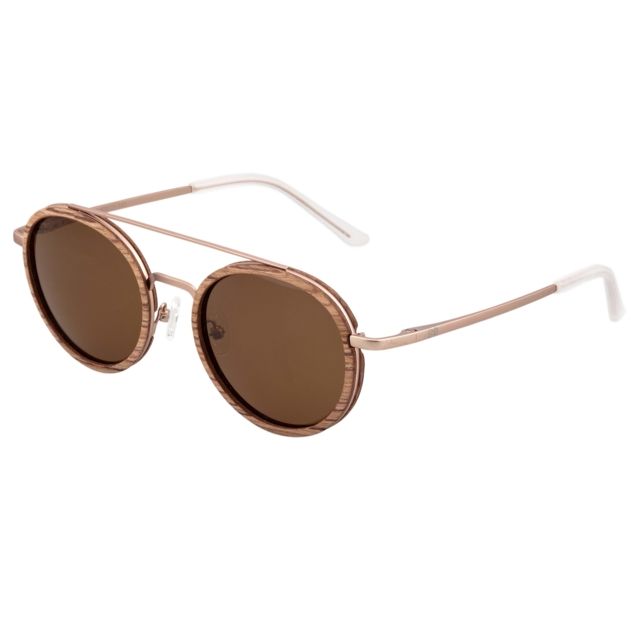 Earth Binz Polarized Sunglasses - Unisex Babinga/Brown One Size - Earth Wood