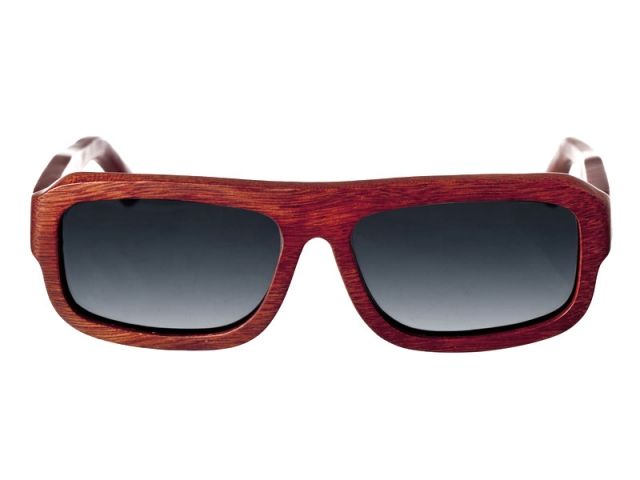 Earth Wood Daytona Polarized Sunglass Red Rosewood/Black One Size - Earth Wood