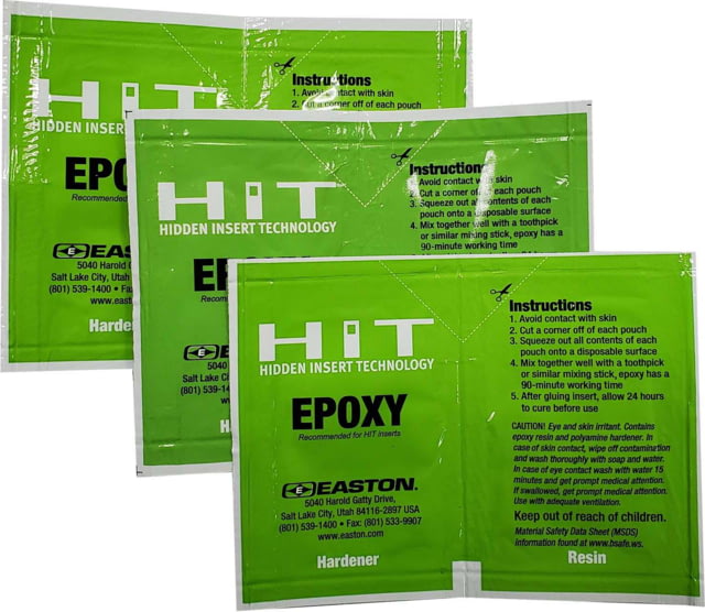 Easton HIT Epoxy Adhesive Pouch 3 Pk Black - Easton