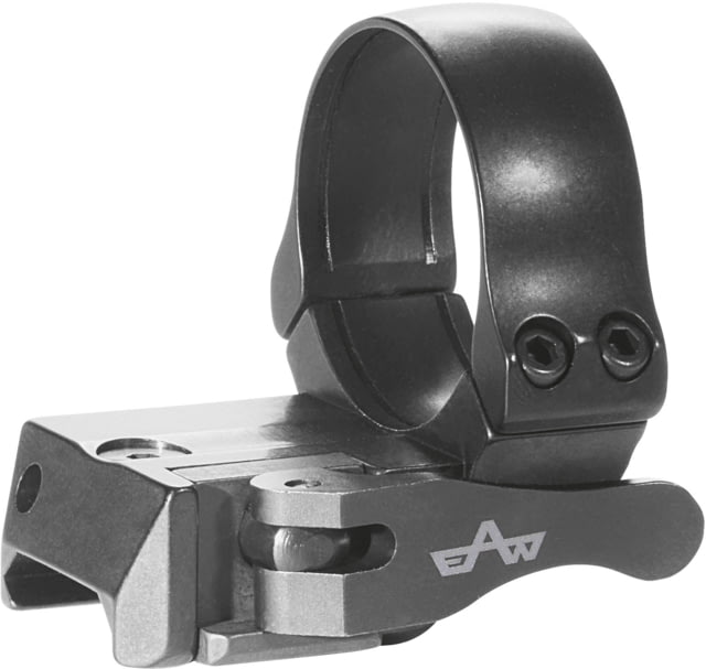 EAW Extended Quick Release Roll Off Scope Mount w/Back Extension Diameter 30mm Height 10mm 24mm To The Back Extension Lever Black Small - Eaw