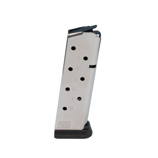 Brown Products Pistol Magazine .45 ACP 8-Round Stainless Steel Finish Ammo