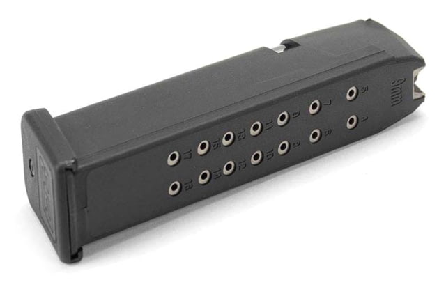 Brown Products Pistol Magazine Performance Glock 18/19/19x/26/34/35 9mm 17 Rounds Black Ammo