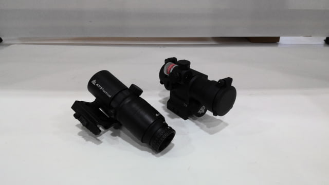 EDEMO AT3 Tactical 4x Magnified Red Dot with Laser Sight Kit Red Dot Green Laser Sight & 4x Magnifier LEOS-GRN-4XRDM-KIT EDEMO1 - At3 Tactical
