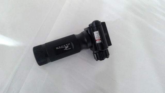 USED Sniper CREE Q5 LED 260 Lumens Flashlight with Red 5mw Laser Sight Combo and Holding System Black GPRL01 EDEMO1 Condition Fair Scratches - Sniper