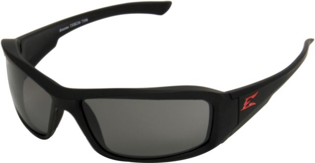Edge Safety Eyewear Brazeau Glasses - Black Torque Frame Smoke Lens Polarized One Size - Edge Safety