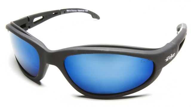 Edge Safety Dakura Glasses - Black w/ Polarized Blue Mirror Lens One Size - Edge Safety