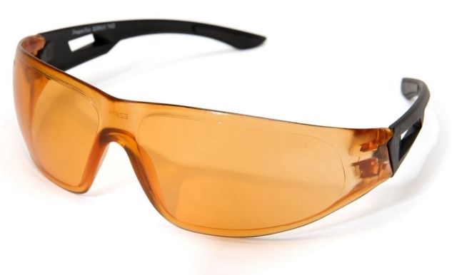 Edge Tactical Eyewear Dragon Fire Safety Glasses - Black Frame Tiger's Eye Lens One Size - Edge Tactical
