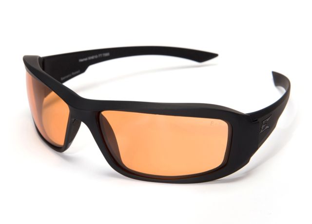 Edge Tactical Eyewear Hamel Thin Temple Sunglasses Soft-Touch Matte Black Frame / Tiger's Eye Vapor Shield Lens One Size - Edge Tactical
