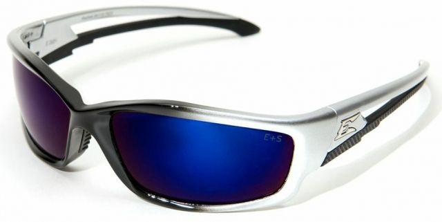 Edge Safety Eyewear Kazbek-Black / Blue Mirror Lens with Gasket - Edge Safety