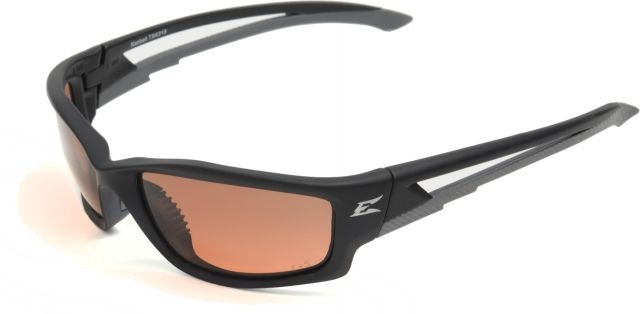 Edge Safety Eyewear Kazbek Glasses - Black Frame Polarized Copper 'Driving' Lens One Size - Edge Safety