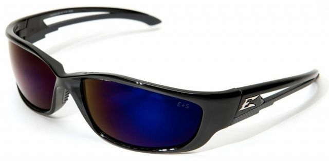 Edge Safety Eyewear Kazbek XL-Black / Blue Mirror Lens with Gasket - Edge Safety