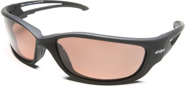 Edge Safety Eyewear Kazbek XL Glasses - Black Frame Polarized Copper 'Driving' Lens One Size - Edge Safety