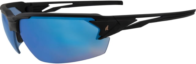 Edge Eyewear Pumori - Matte Black Frame / Aqua Precision Blue Mirror Lenses Black Frame - Edge Eyewear