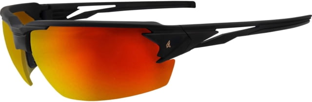 Edge Eyewear Pumori - Matte Black Frame / Aqua Precision Red Mirror Lenses Black Frame - Edge Eyewear