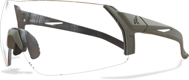 Edge Eyewear Urgent Fury Shooting Glasses Conifer Green Frame Clear Vapor Shield Lenses Standard - Edge Eyewear