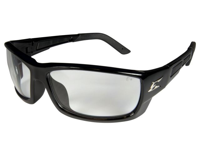 Edge Safety Mazeno Slim Fit Glasses Black Frame Clear Lens One Size - Edge Safety