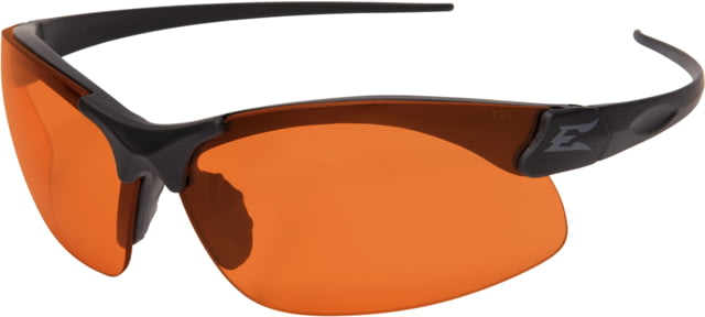 USED Edge Tactical Eyewear Sharp Thin Temple Sunglasses Soft-Touch Matte Black Frame / Tiger's Eye Vapor Shield Lens One Size SSE610-TT - Edge Tactical