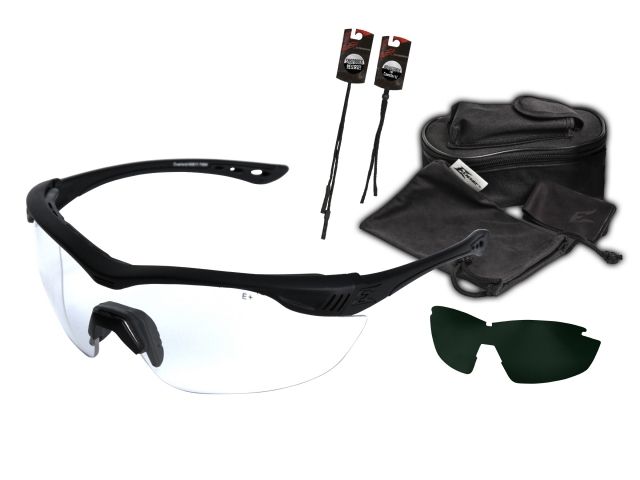 Edge Tactical Overlord 2-Lens Kit Black Frame Clear G-15 Lens One Size - Edge Tactical