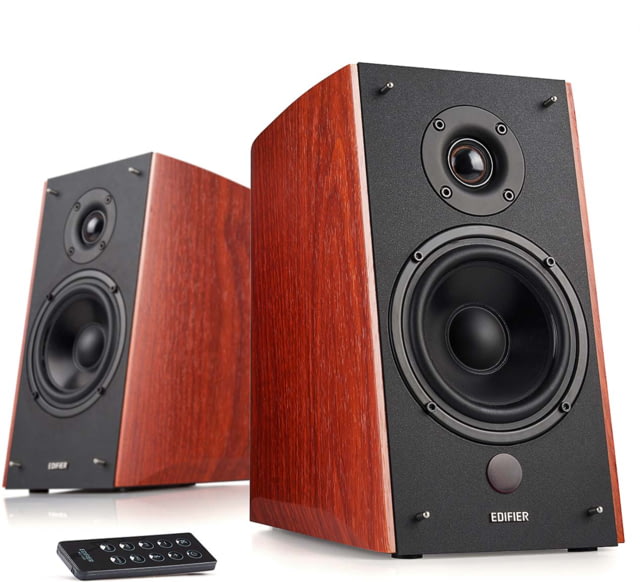 Edifier R2000DB-Wood Powered Bluetooth Bookshelf Speaker Brown Medium - Edifier