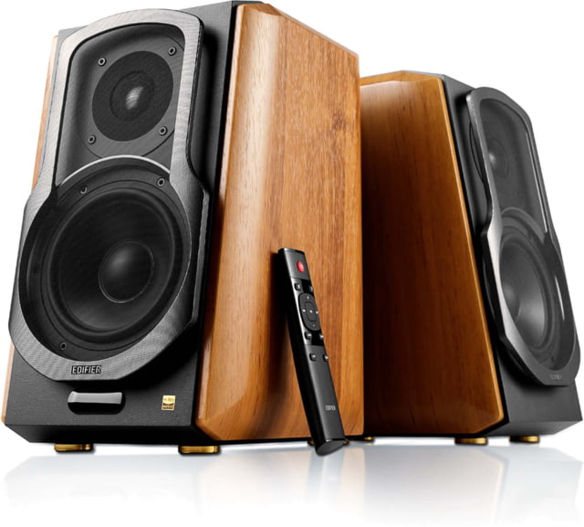 Edifier S1000MKII Audiophile Active Bookshelf 2.0 Speakers Brown Large - Edifier