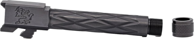 EFK Fire Dragon Pistol - Barrel - Threaded Glock 19 9mm 1/2X28 RH Diamond Fluted Black Nitride
